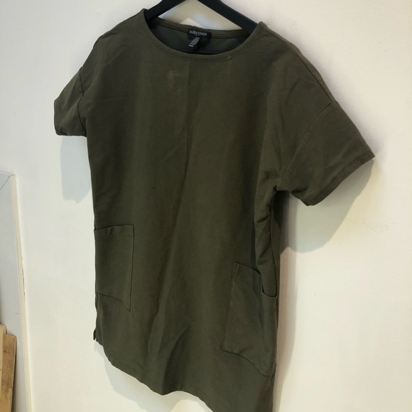 Elileen fisher Olive Green T-Shirt with Pockets - Picture 2 of 6